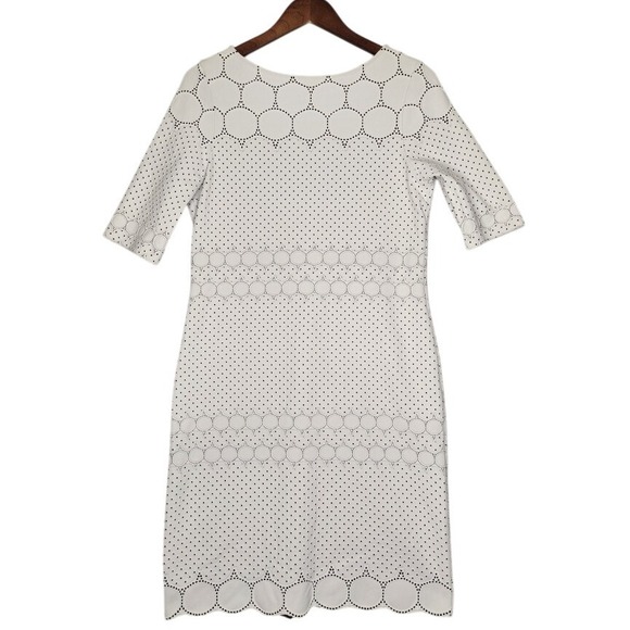 Julia Jordan Midi‎ White Dress Women Size 12 scalloped design - Picture 1 of 7